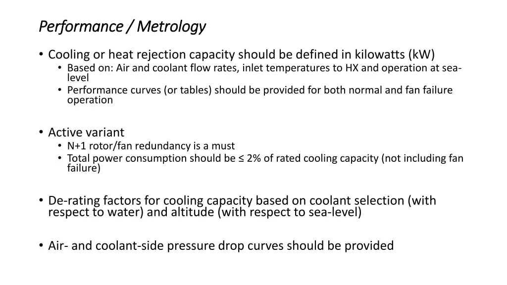 performance metrology performance metrology