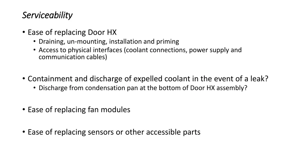 serviceability serviceability