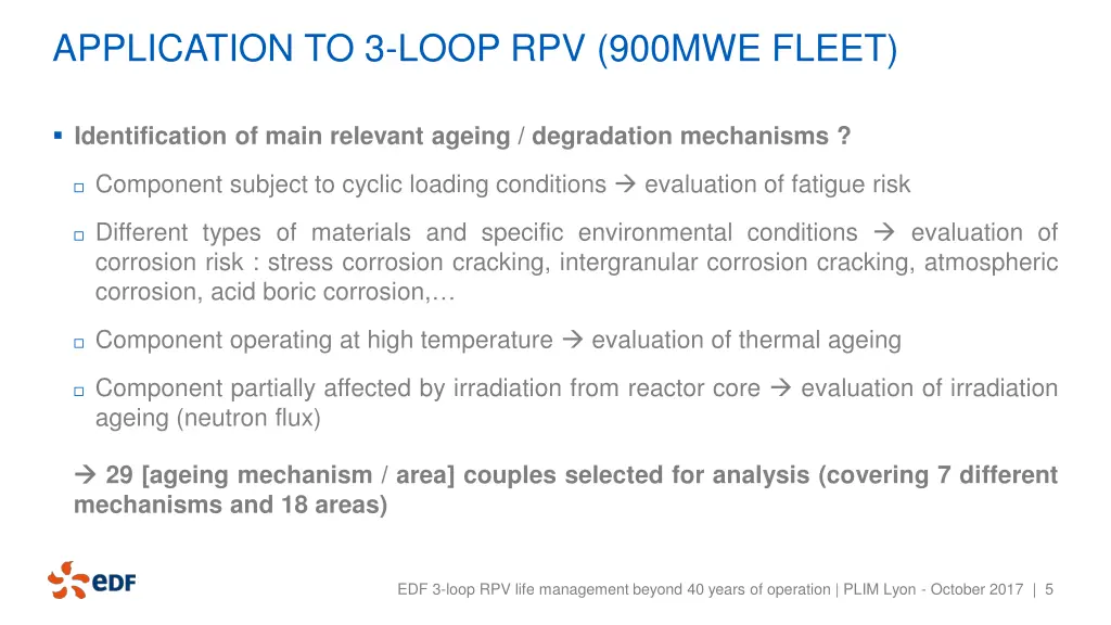 application to 3 loop rpv 900mwe fleet 1