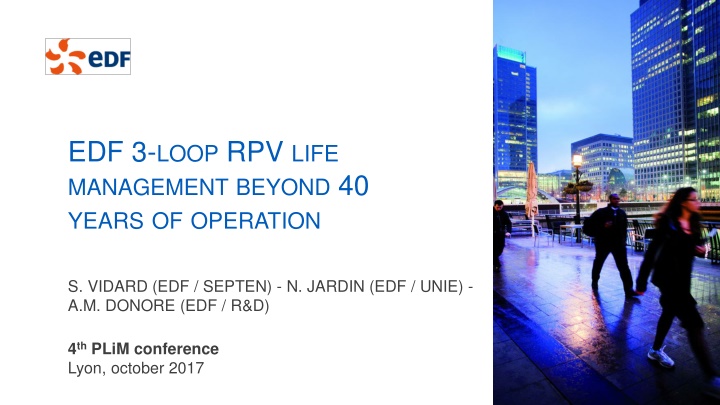 edf 3 loop rpv life management beyond 40 years