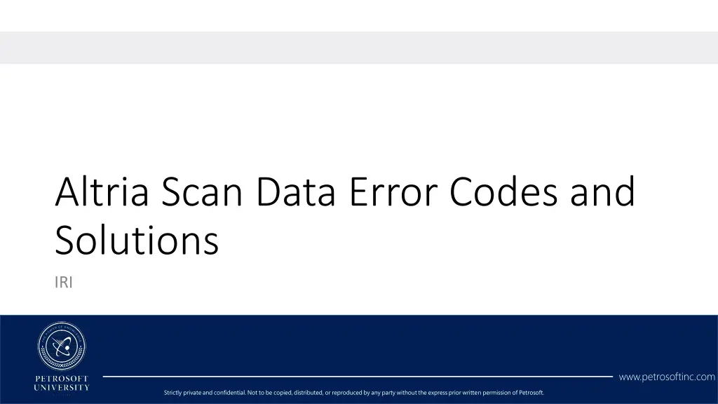 altria scan data error codes and solutions iri