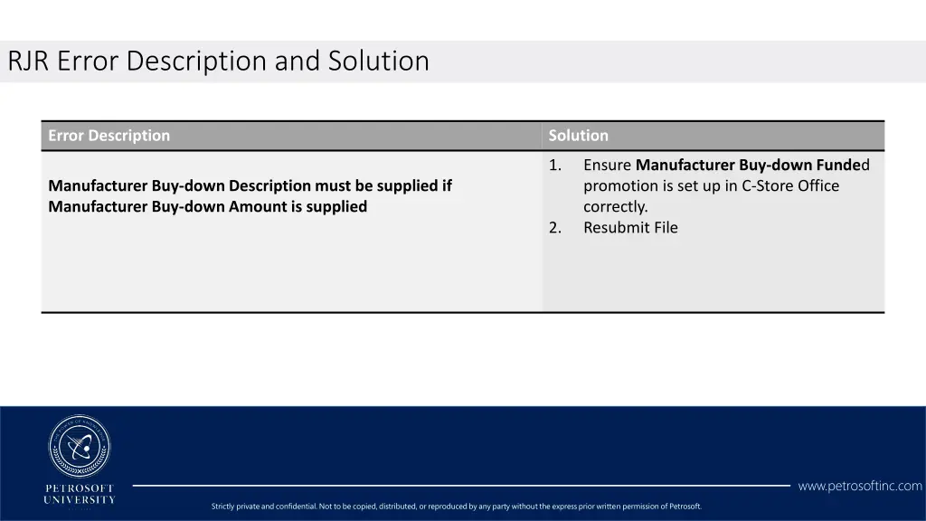 rjr error description and solution 5