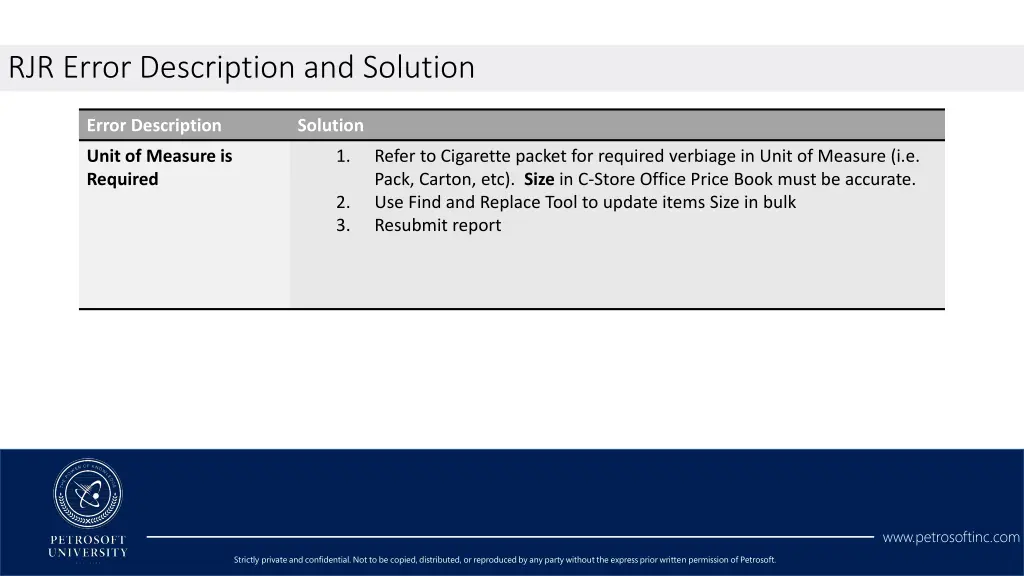 rjr error description and solution