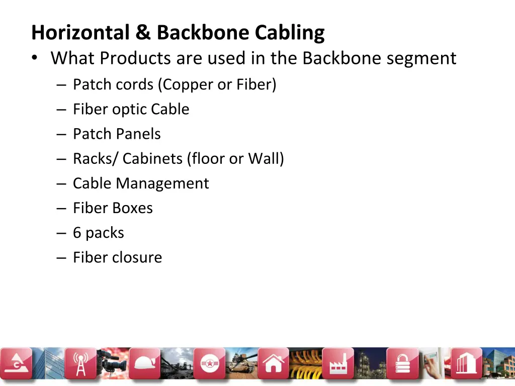 horizontal backbone cabling 7