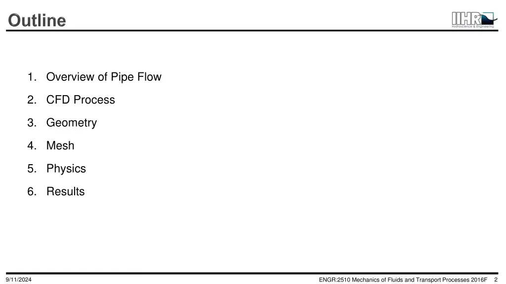 1 overview of pipe flow