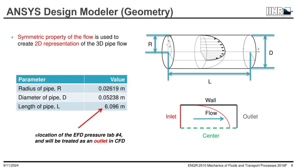 symmetric property of the flow is used to create