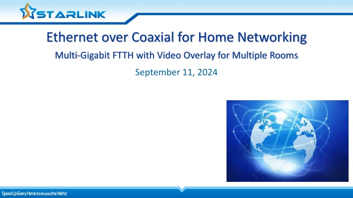 ethernet over coaxial for home networking