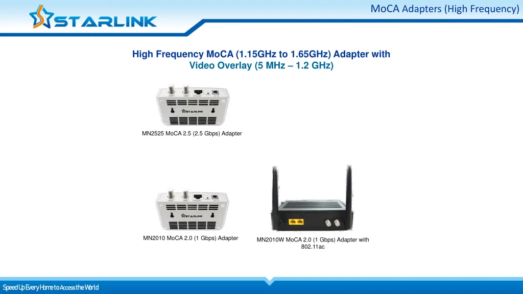 moca adapters high frequency