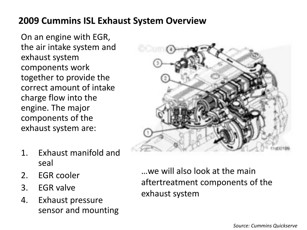 2009 cummins isl exhaust system overview