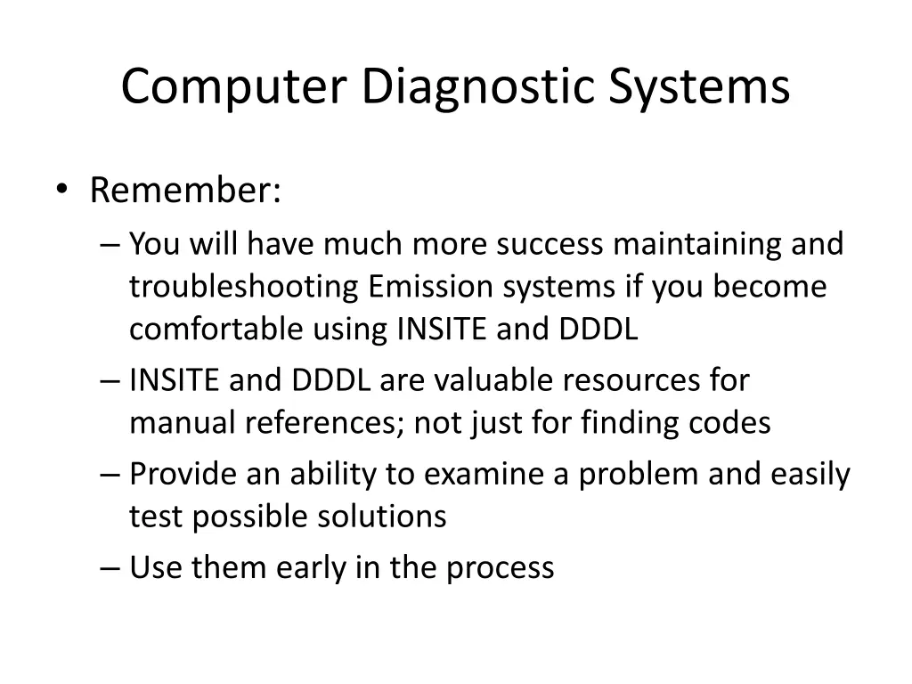 computer diagnostic systems