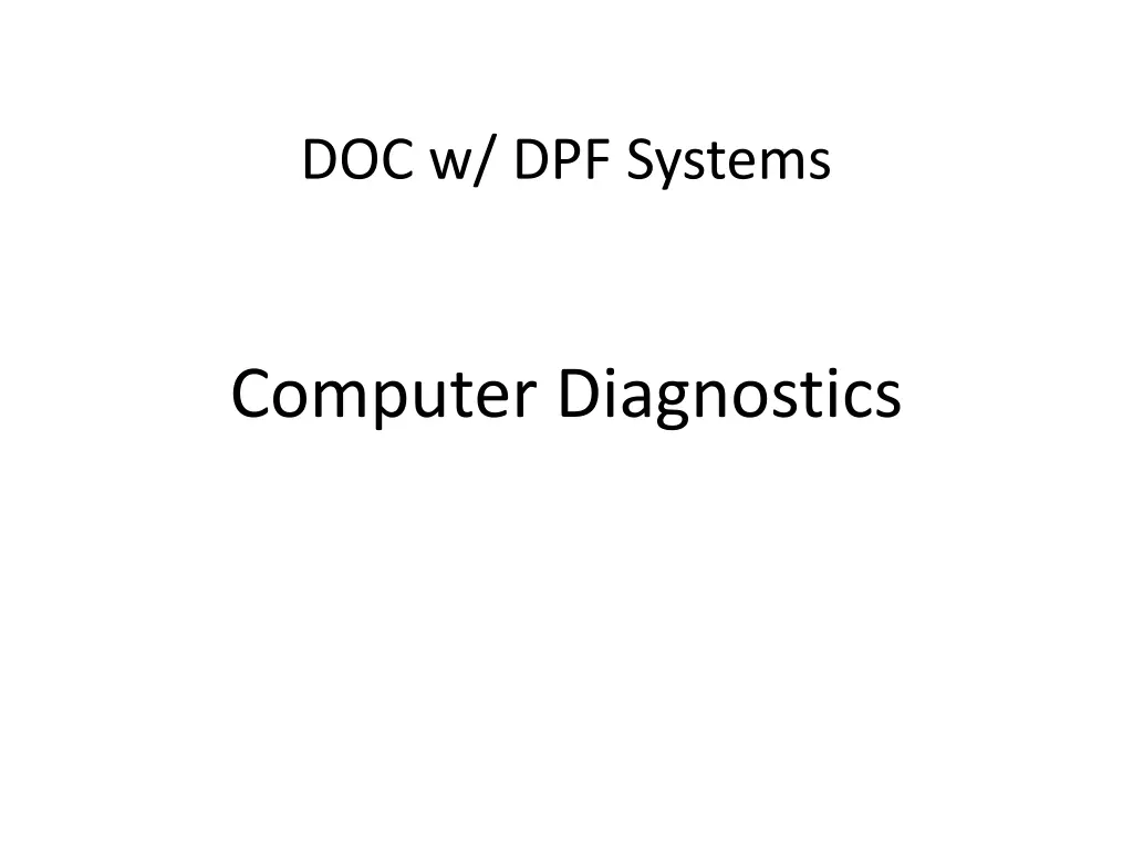 doc w dpf systems