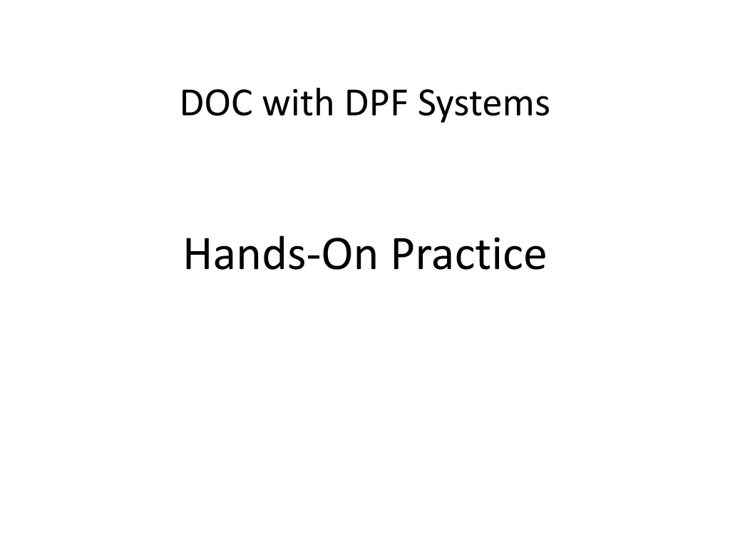 doc with dpf systems