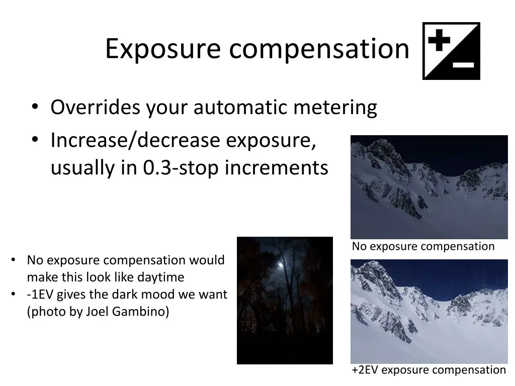 exposure compensation