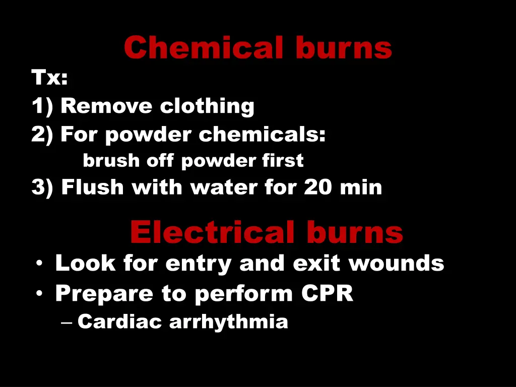 chemical burns