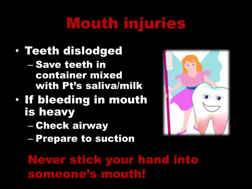 mouth injuries