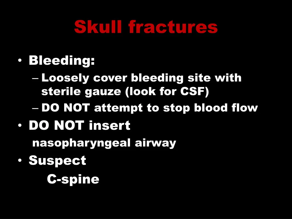 skull fractures