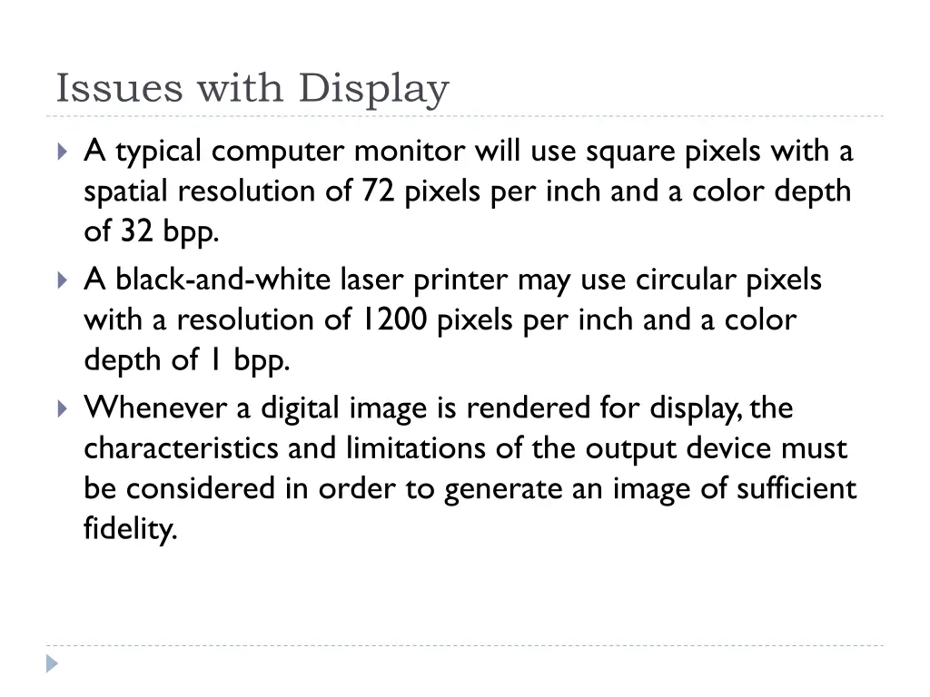 issues with display