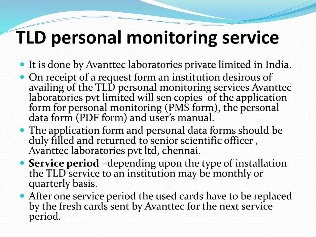 tld personal monitoring service