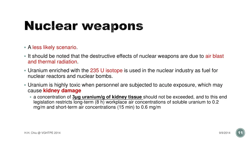 nuclear weapons