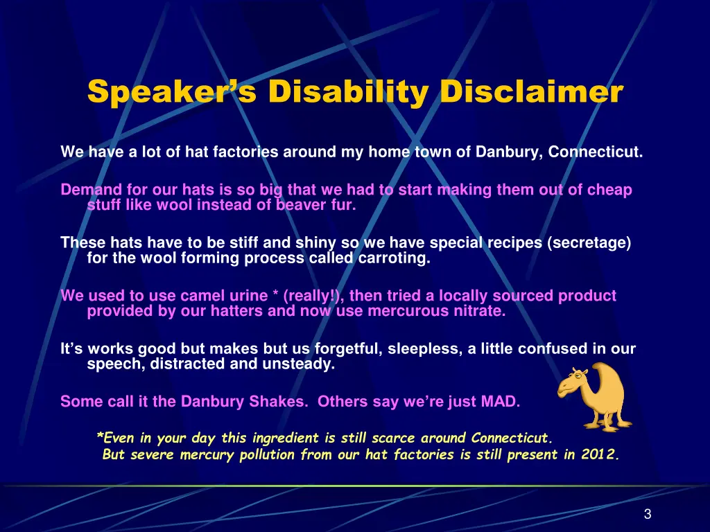 speaker s disability disclaimer