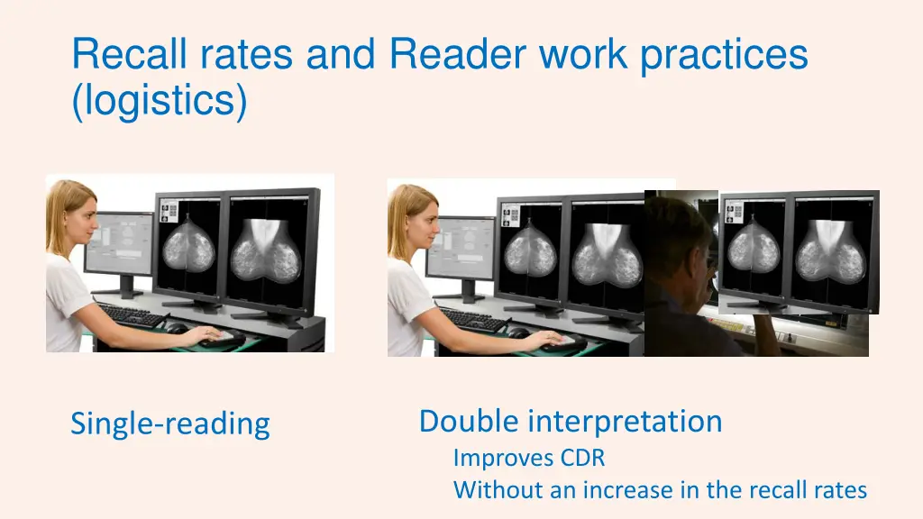 recall rates and reader work practices logistics