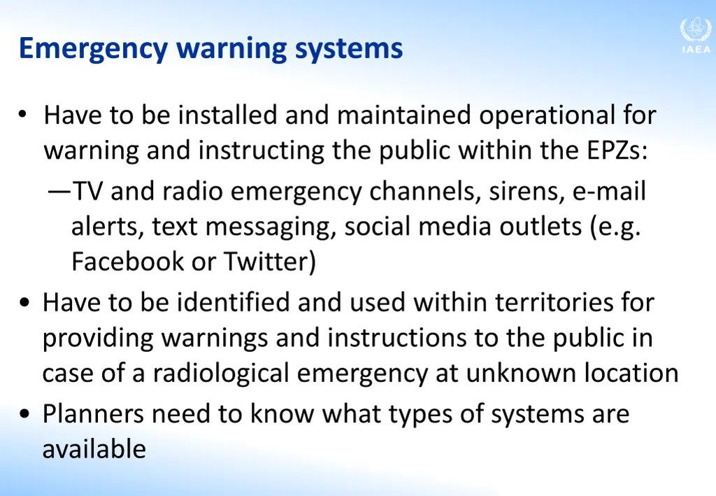 emergency warning systems