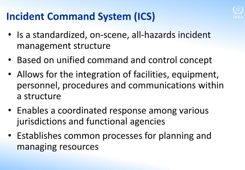 incident command system ics