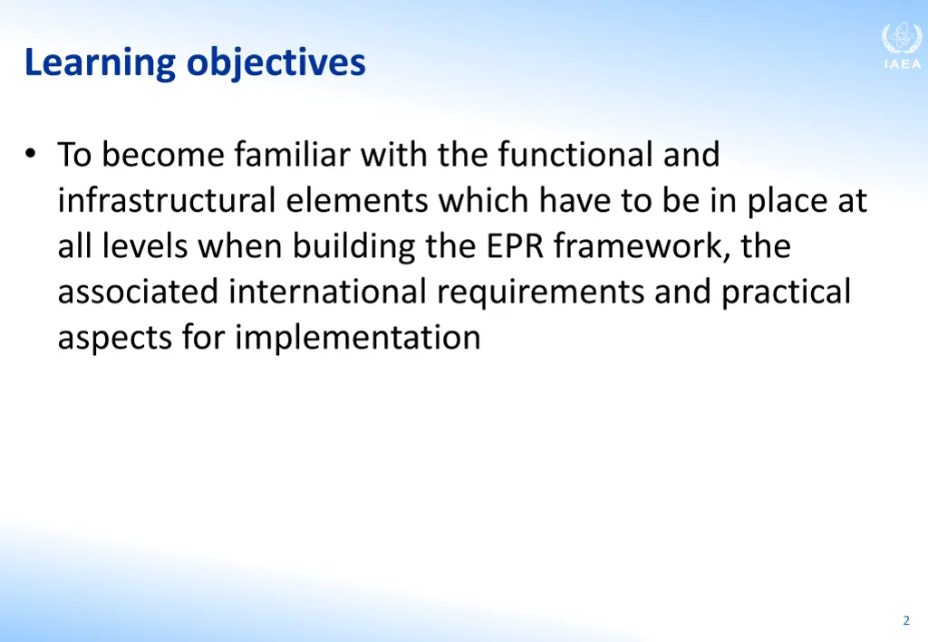 learning objectives