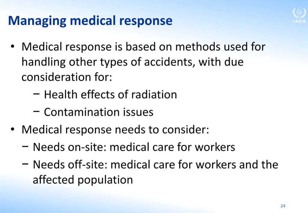 managing medical response