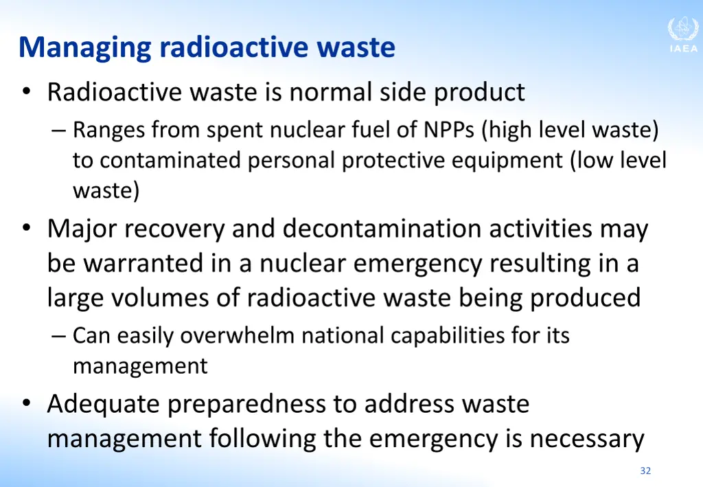 managing radioactive waste radioactive waste