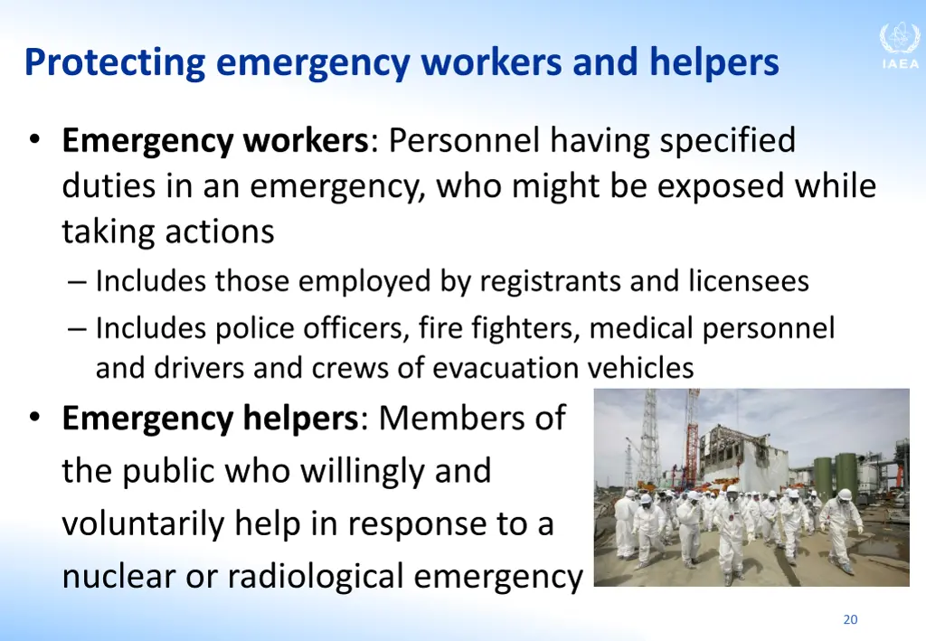 protecting emergency workers and helpers