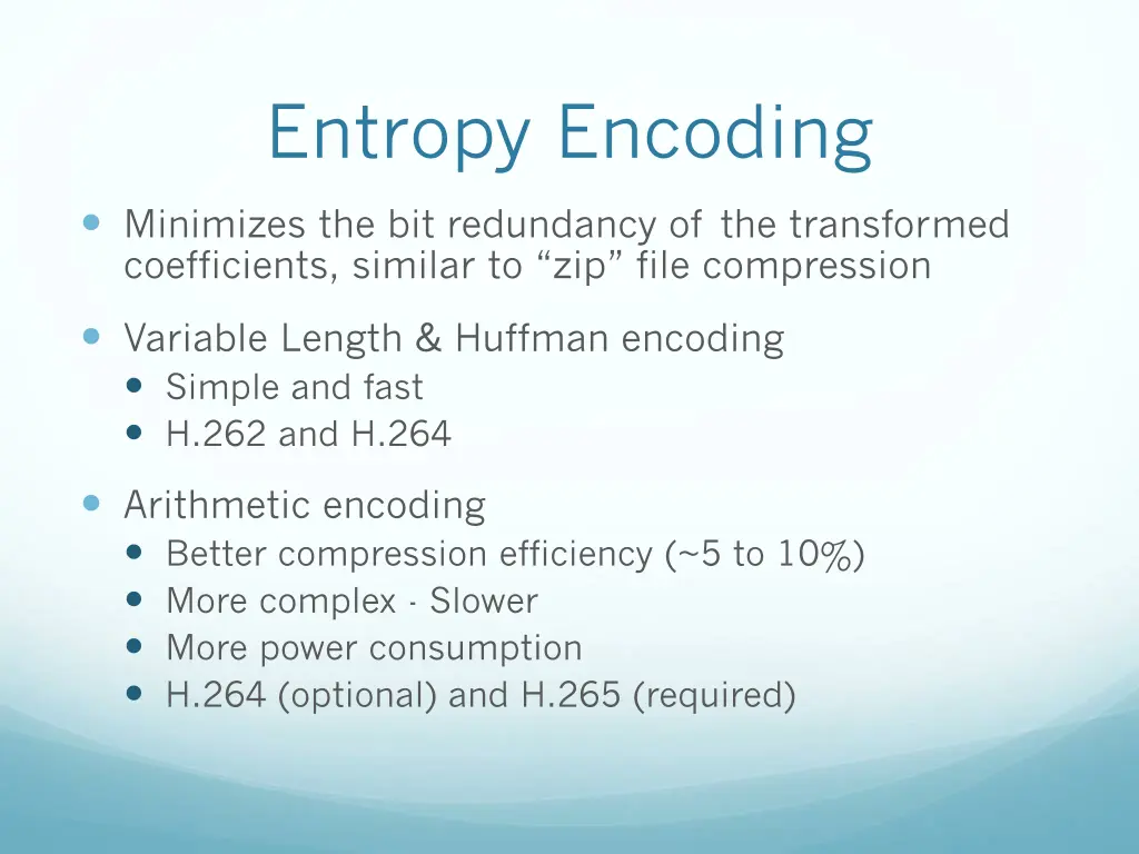 entropy encoding