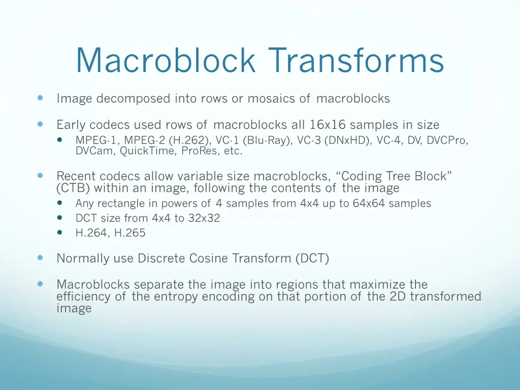 macroblock transforms