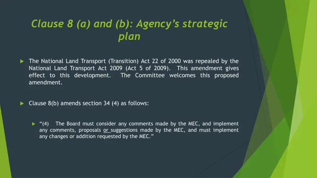 clause 8 a and b agency s strategic plan 1