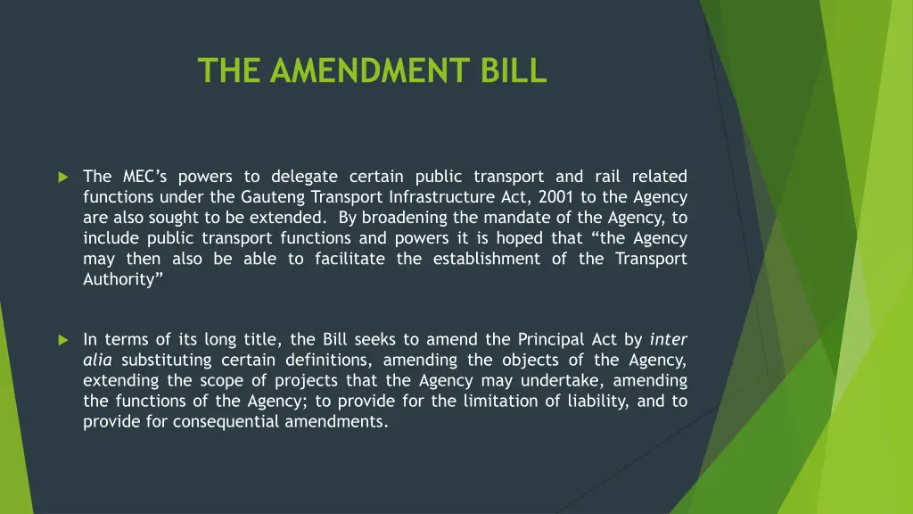 the amendment bill