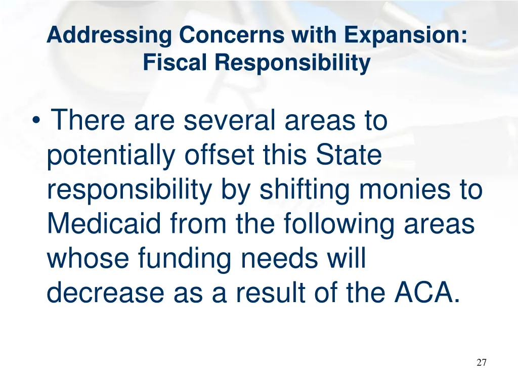 addressing concerns with expansion fiscal 1