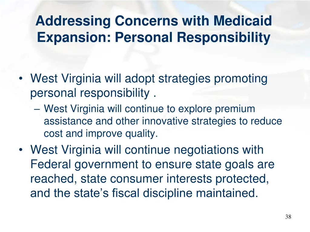 addressing concerns with medicaid expansion