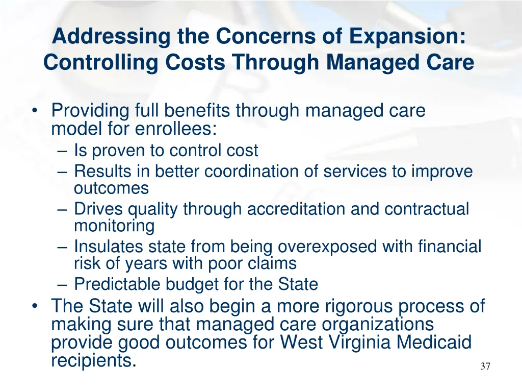 addressing the concerns of expansion controlling 1