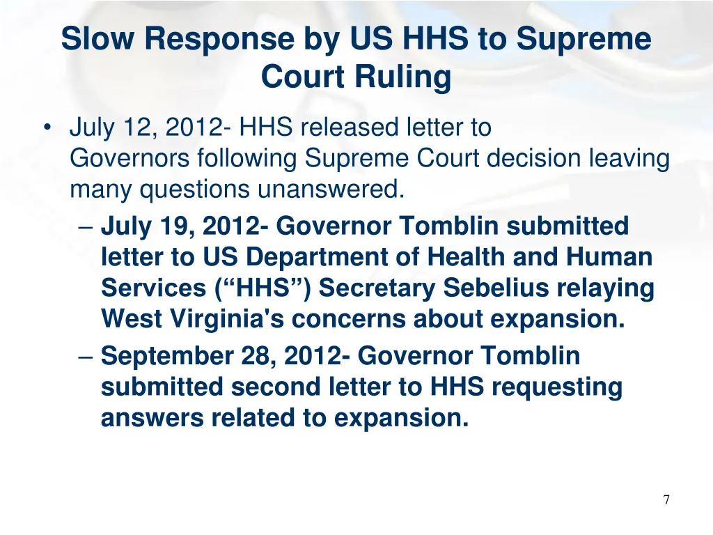 slow response by us hhs to supreme court ruling