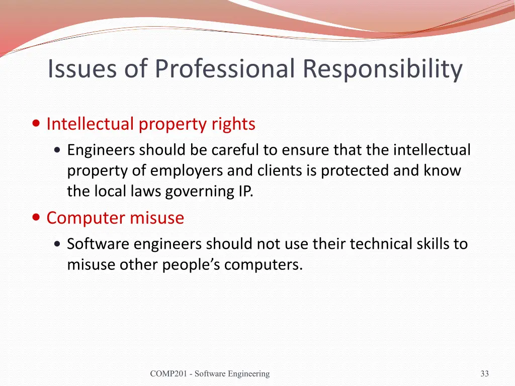 issues of professional responsibility 1