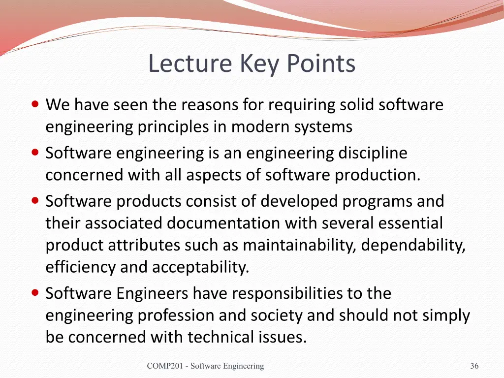 lecture key points