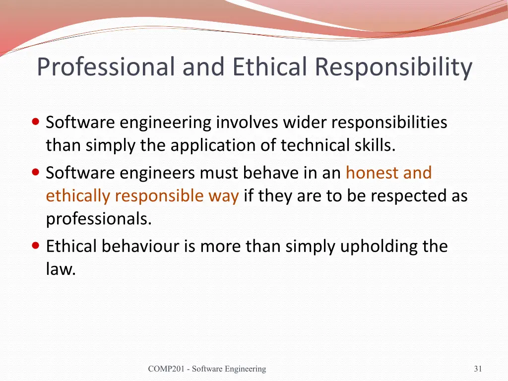 professional and ethical responsibility