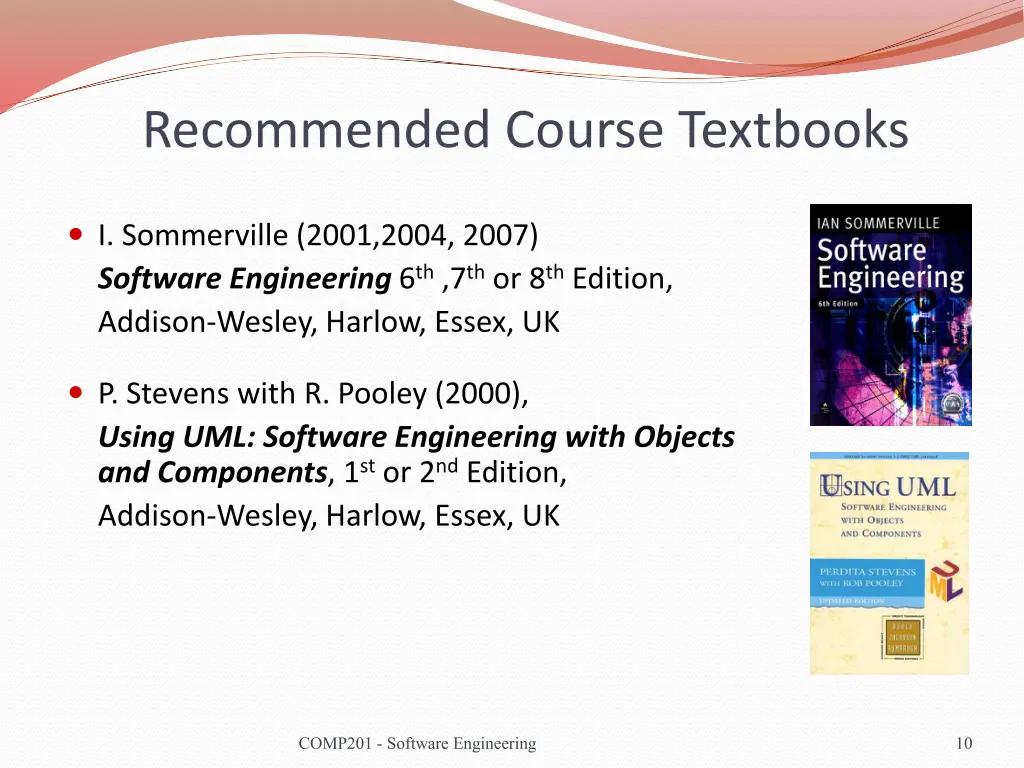 recommended course textbooks