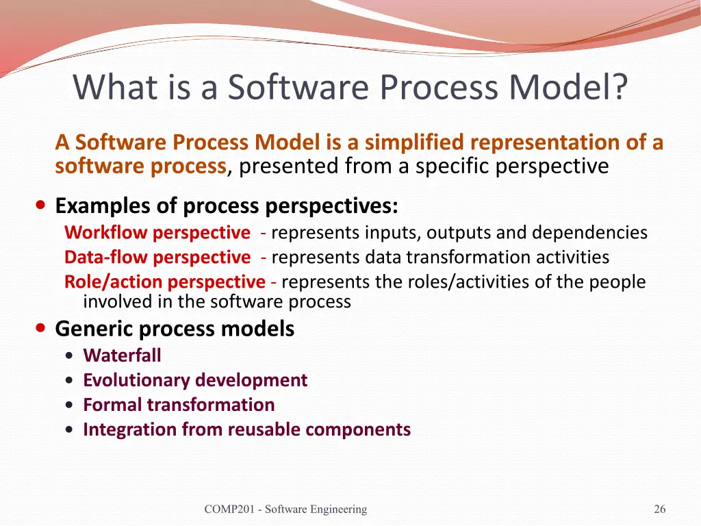 what is a software process model