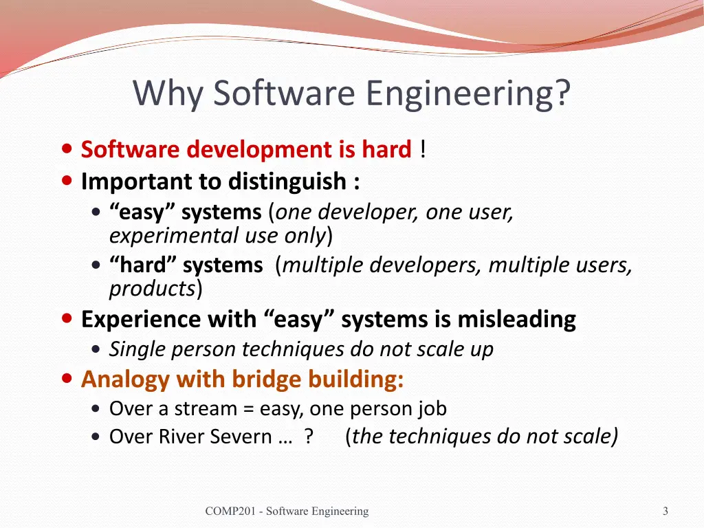 why software engineering