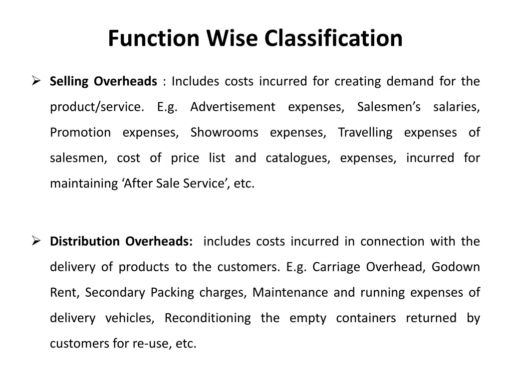 function wise classification 1