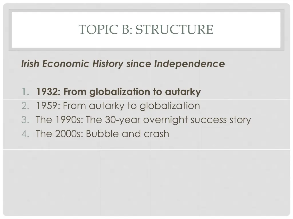 topic b structure