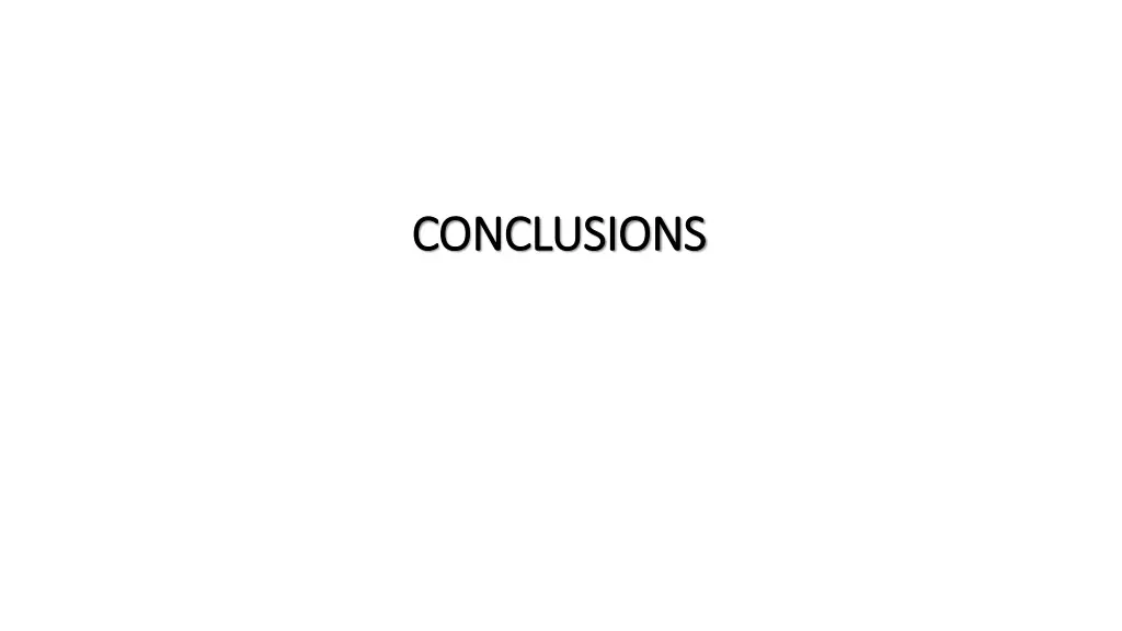 conclusions conclusions