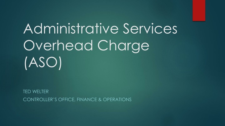 administrative services overhead charge aso