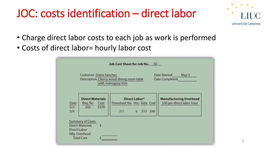 joc joc costs costs identification identification 2